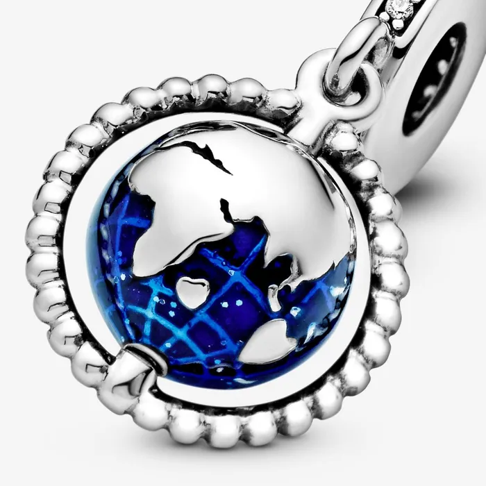 Dangle Charms Women Pandora Spinning Globe Dangle Charm