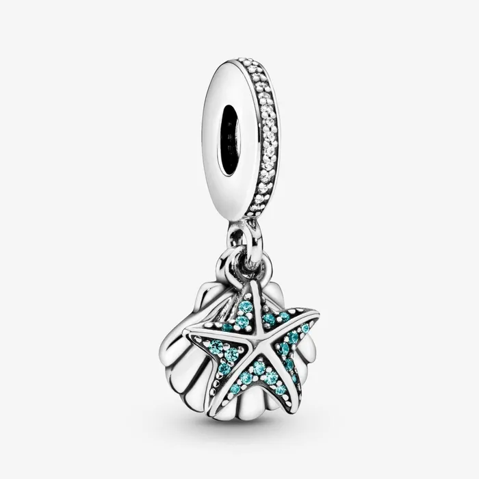 Dangle Charms Women Pandora Starfish and Sea Shell Dangle Charm