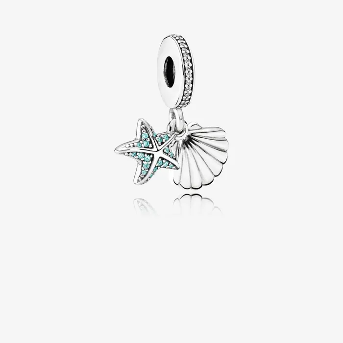 Dangle Charms Women Pandora Starfish and Sea Shell Dangle Charm