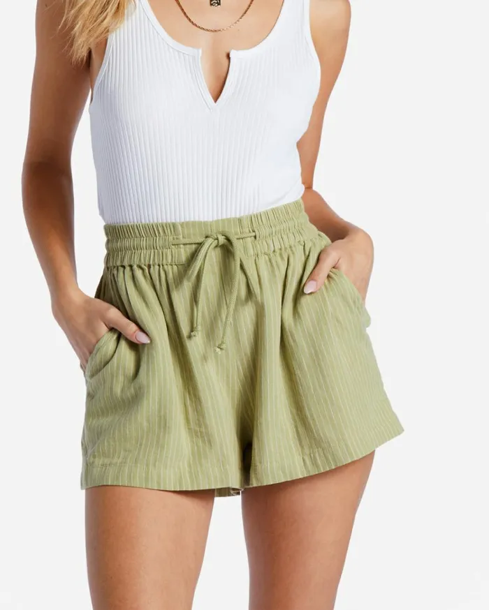 Day Tripper Elastic Shorts Avocado 1 Women Billabong Shorts