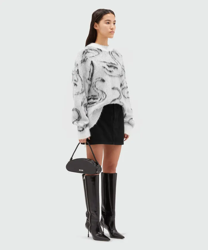Denim Miniskirt With Zipper Women MSGM Skirts