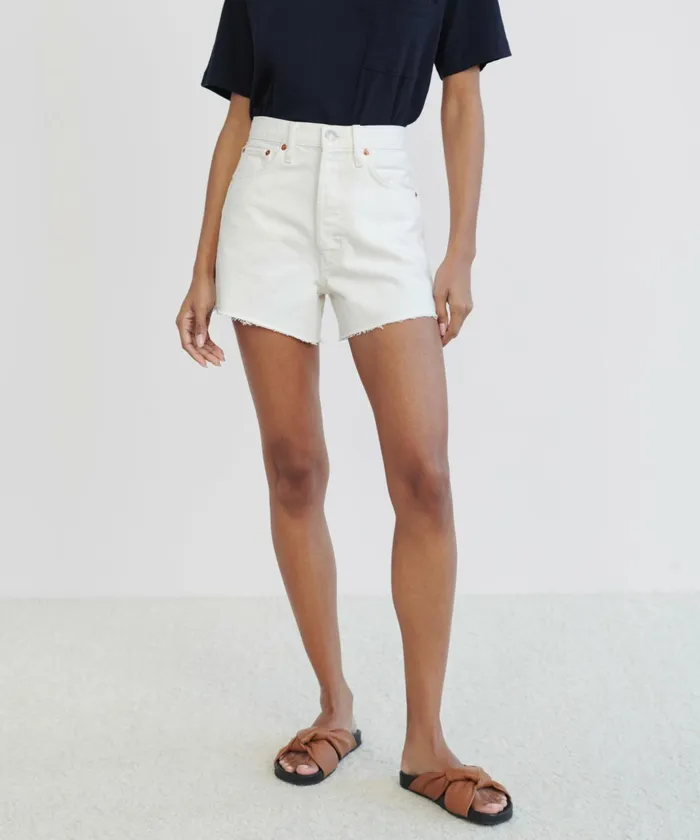 Denim Women Jenni Kayne Low Slung Short Vintage White