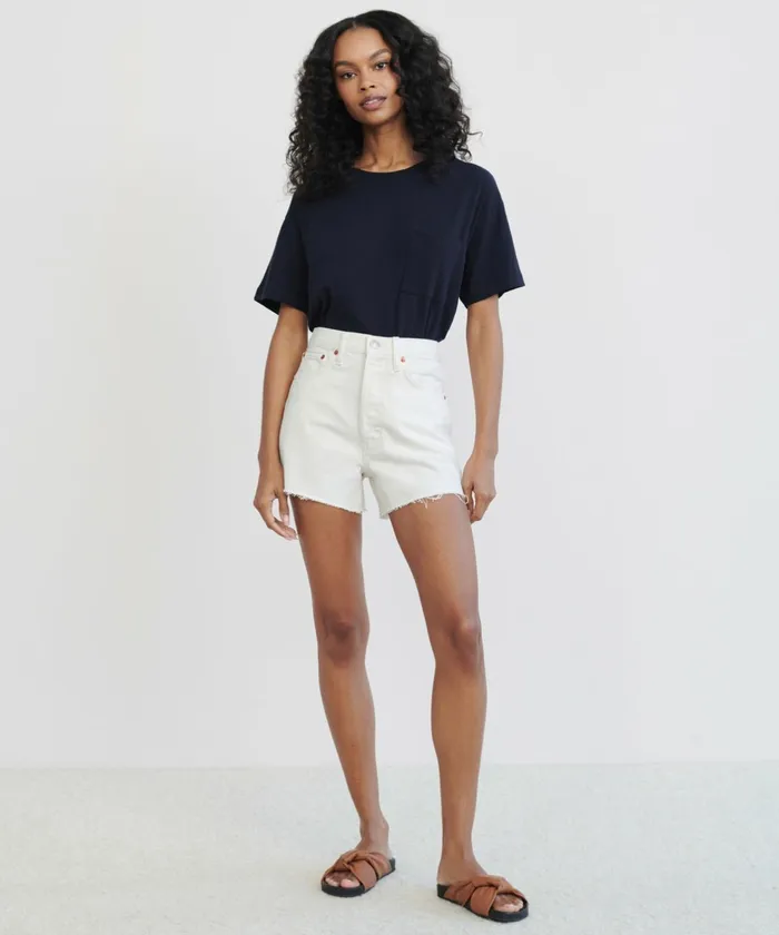 Denim Women Jenni Kayne Low Slung Short Vintage White