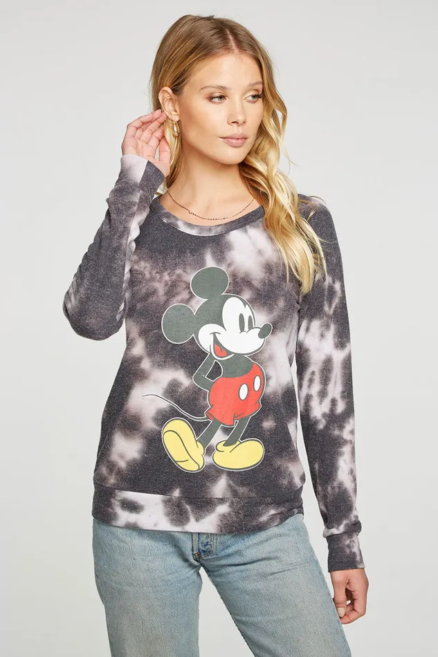 Disney Mickey Mouse Retro Mickey Womens Tops Chaser Brand