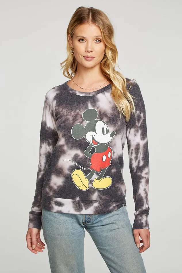 Disney Mickey Mouse Retro Mickey Womens Tops Chaser Brand