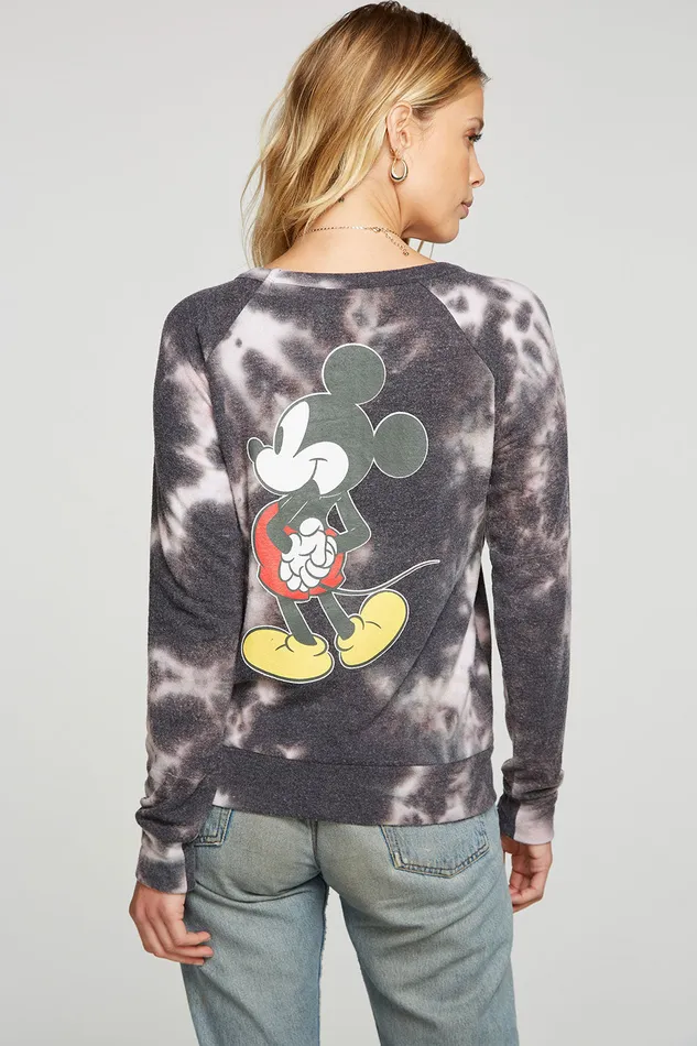 Disney Mickey Mouse Retro Mickey Womens Tops Chaser Brand