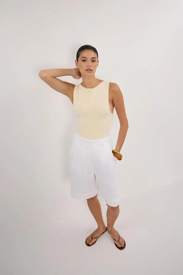 DISSH Knitted OWEN CREAM BOAT NECK TOP 8211 Women