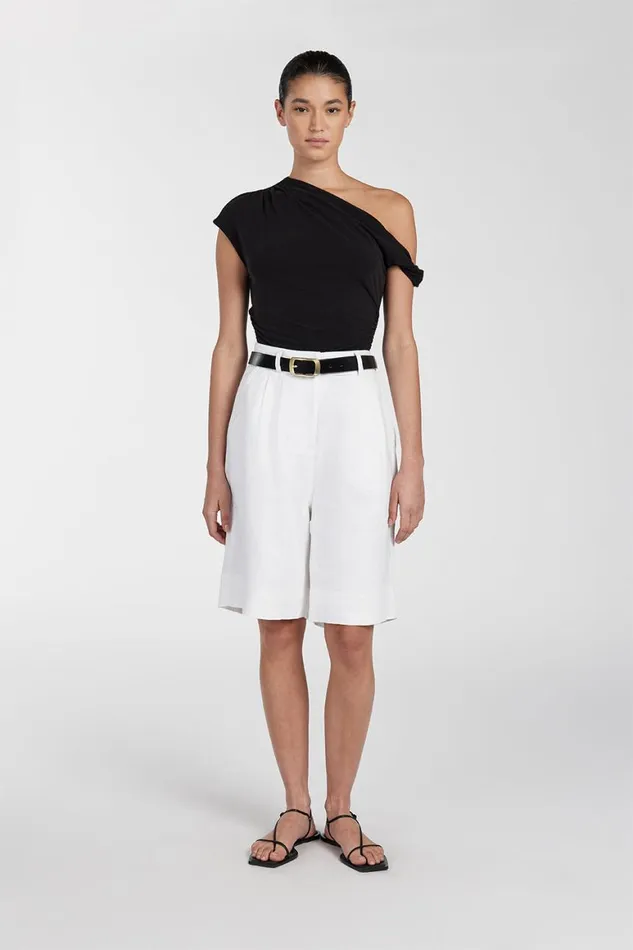 DISSH Knitted RIO WASHED BLACK DRAPED TWIST TOP 8211 Women