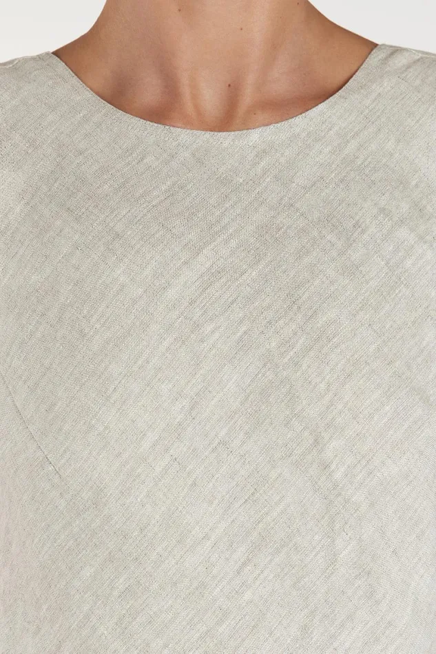 DISSH Linen Dresses LYRA NATURAL LINEN MIDI DRESS 8211 Women