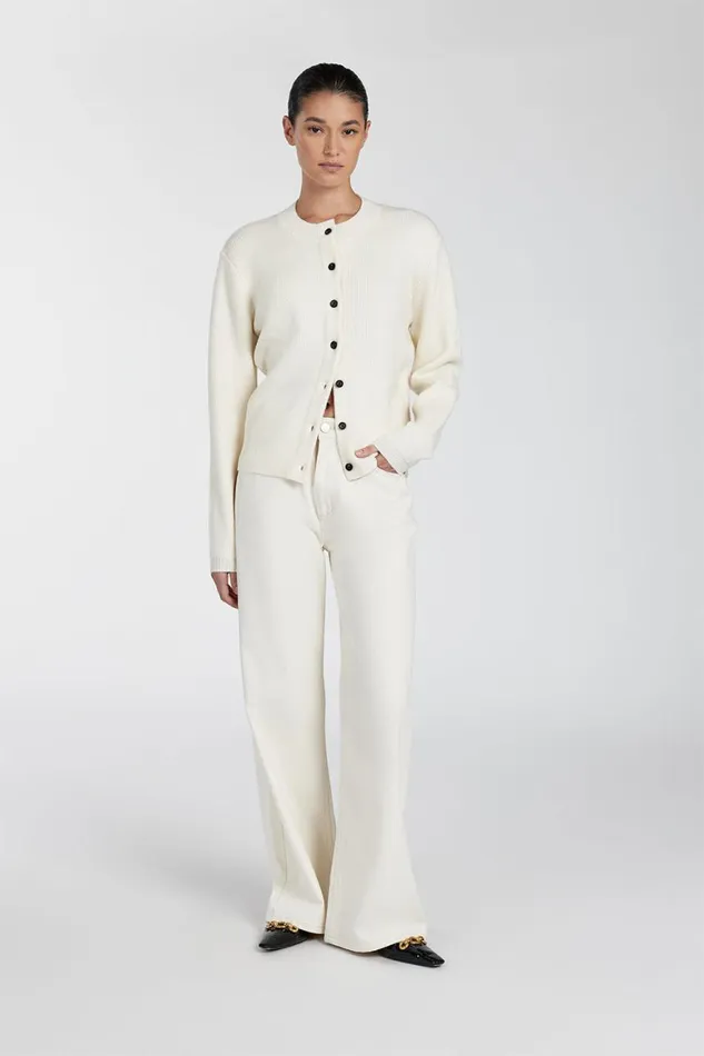 DISSH Long Sleeved AXEL CREAM CASHMERE BLEND CARDIGAN 8211 Women