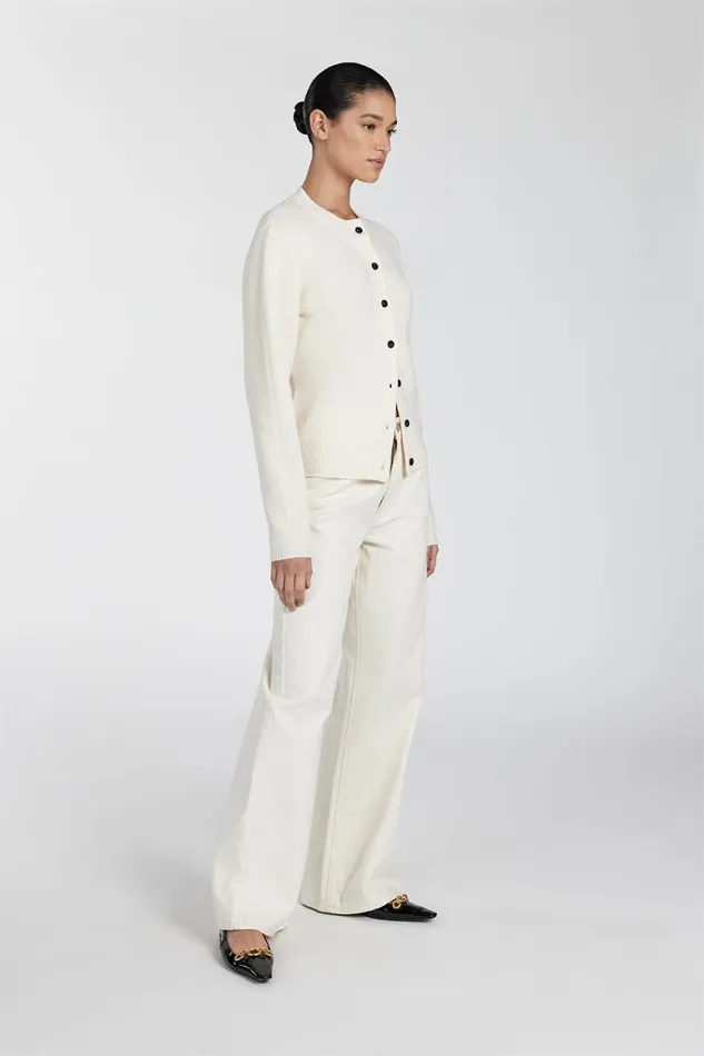 DISSH Long Sleeved AXEL CREAM CASHMERE BLEND CARDIGAN 8211 Women