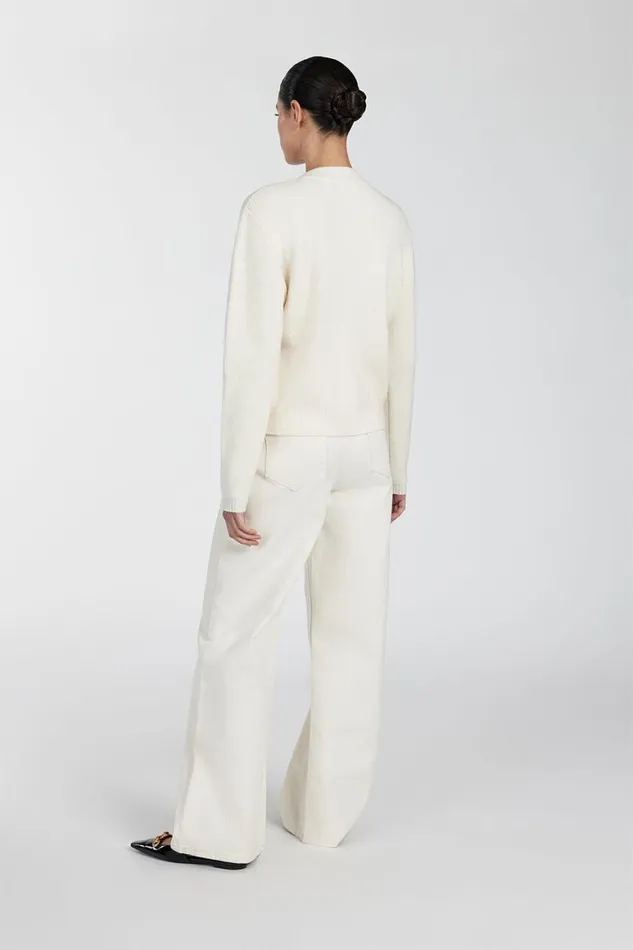 DISSH Long Sleeved AXEL CREAM CASHMERE BLEND CARDIGAN 8211 Women