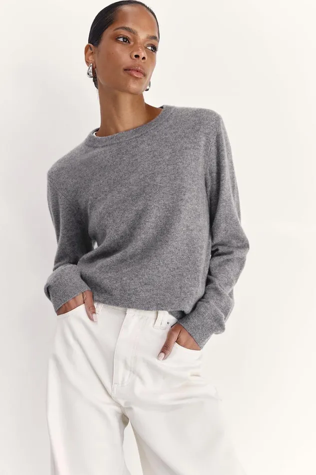 DISSH Long Sleeved INDY GREY CASHMERE KNIT JUMPER 8211 Women