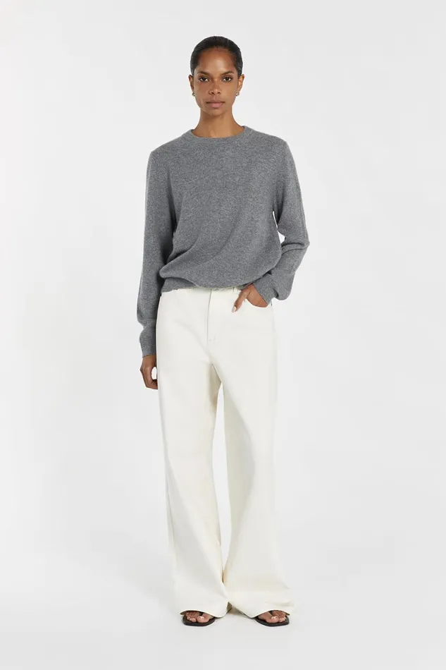 DISSH Long Sleeved INDY GREY CASHMERE KNIT JUMPER 8211 Women
