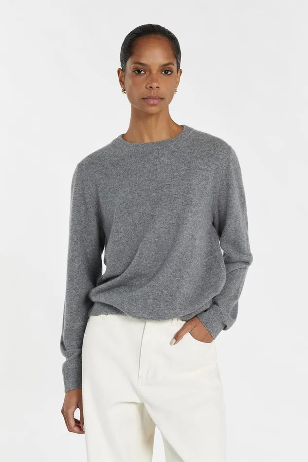 DISSH Long Sleeved INDY GREY CASHMERE KNIT JUMPER 8211 Women
