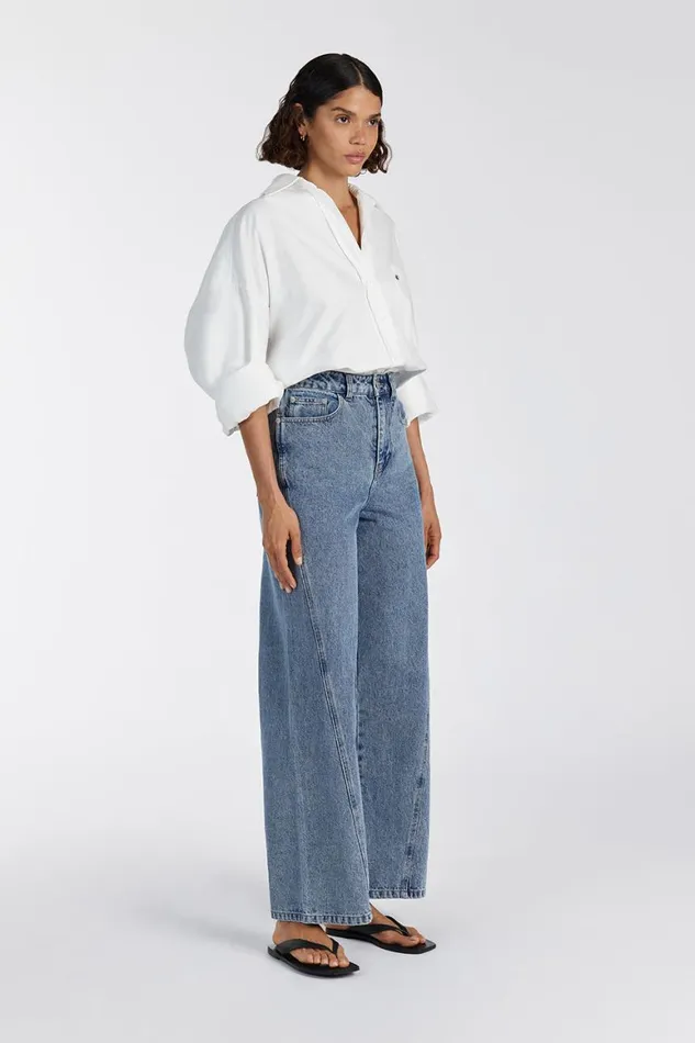DISSH Long Sleeved RHEA WHITE COTTON SHIRT 8211 Women