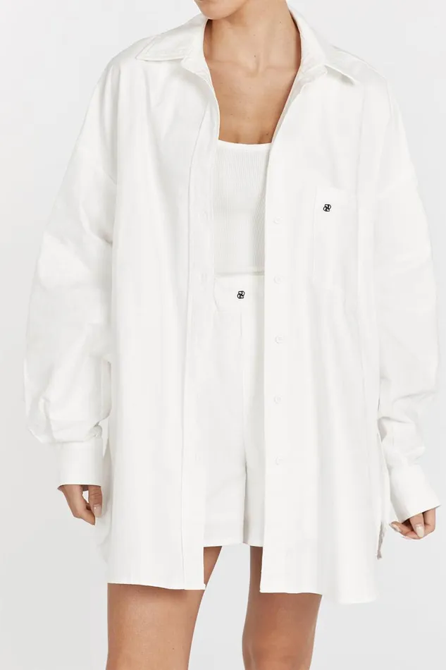 DISSH Long Sleeved RHEA WHITE COTTON SHIRT 8211 Women