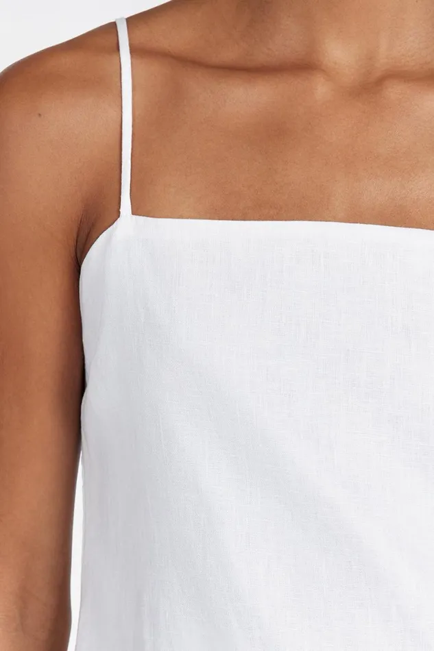 DISSH Maxi Dresses JEM WHITE LINEN MAXI DRESS 8211 Women