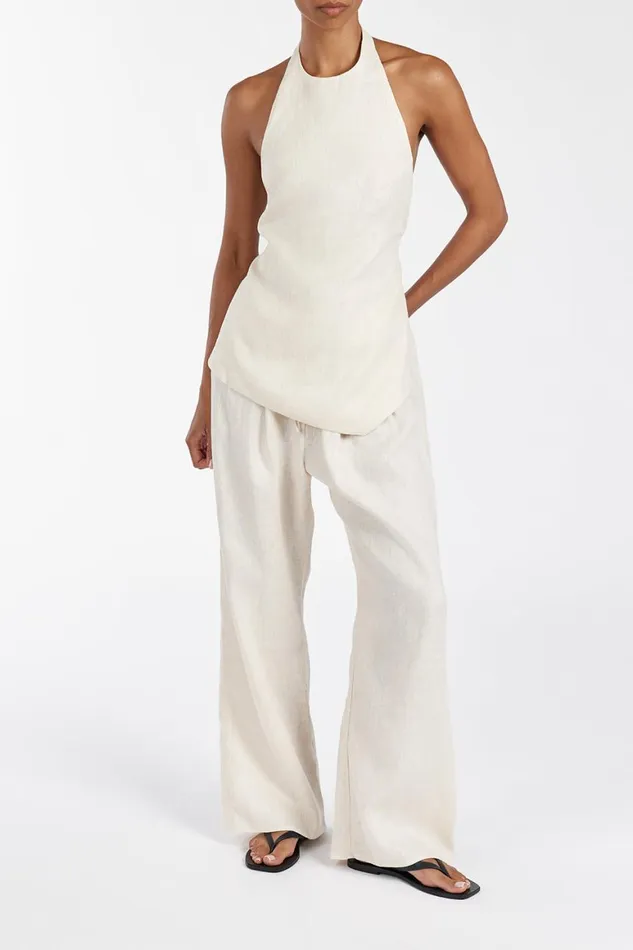 DISSH Pants NALA CREAM ELASTIC WAIST PANT 8211 Women