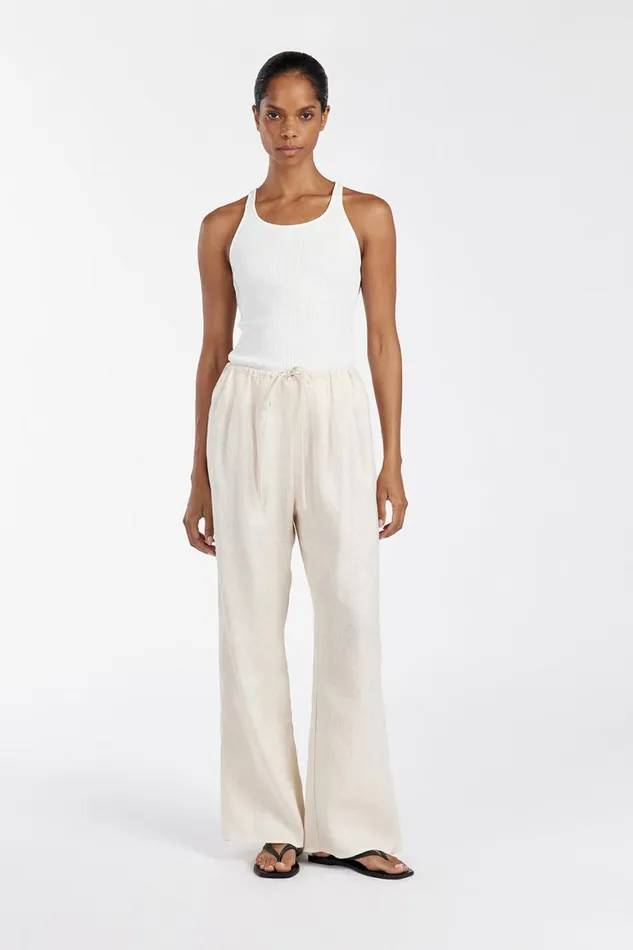 DISSH Pants NALA CREAM ELASTIC WAIST PANT 8211 Women
