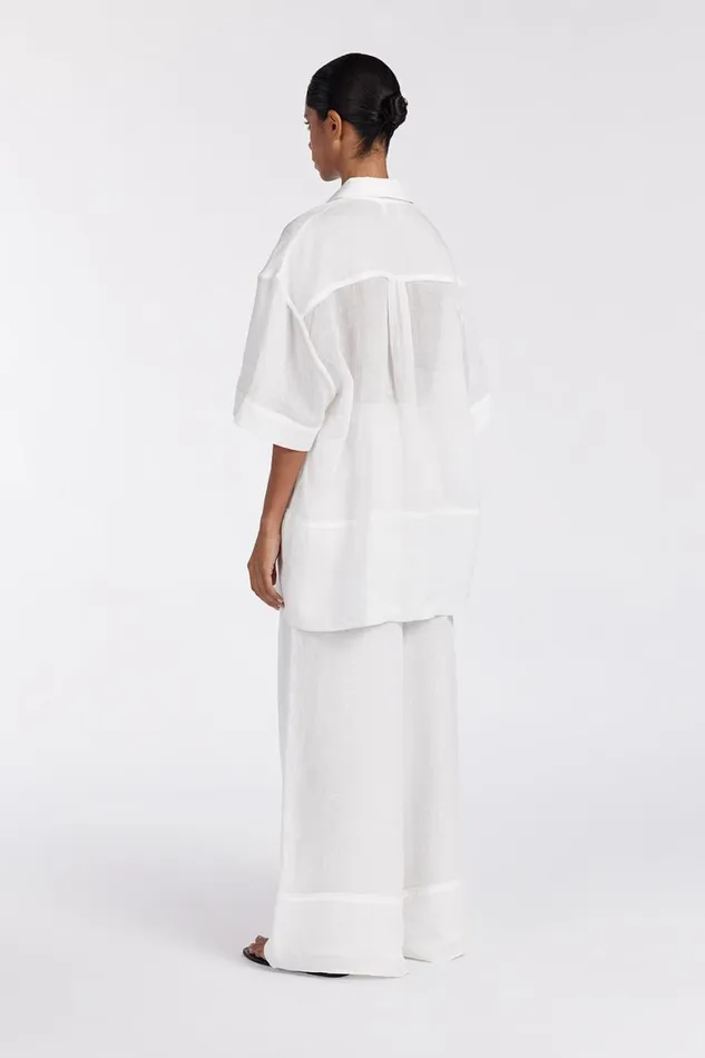 DISSH Shirts KAI WHITE RAMIE RESORT SHIRT 8211 Women
