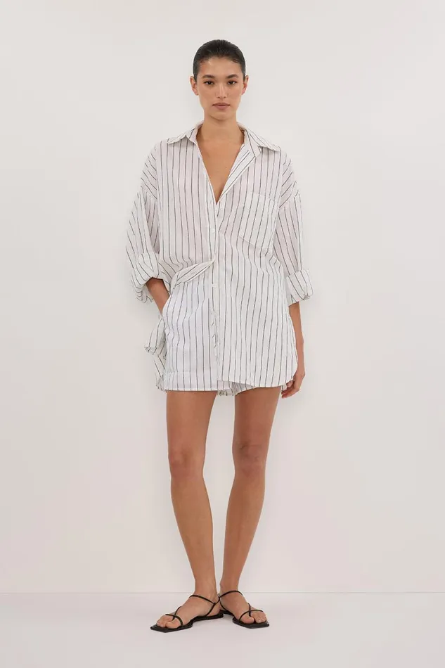 DISSH Shirts OLLIE WHITE STRIPE SHIRT 8211 Women
