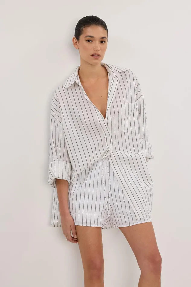 DISSH Shirts OLLIE WHITE STRIPE SHIRT 8211 Women