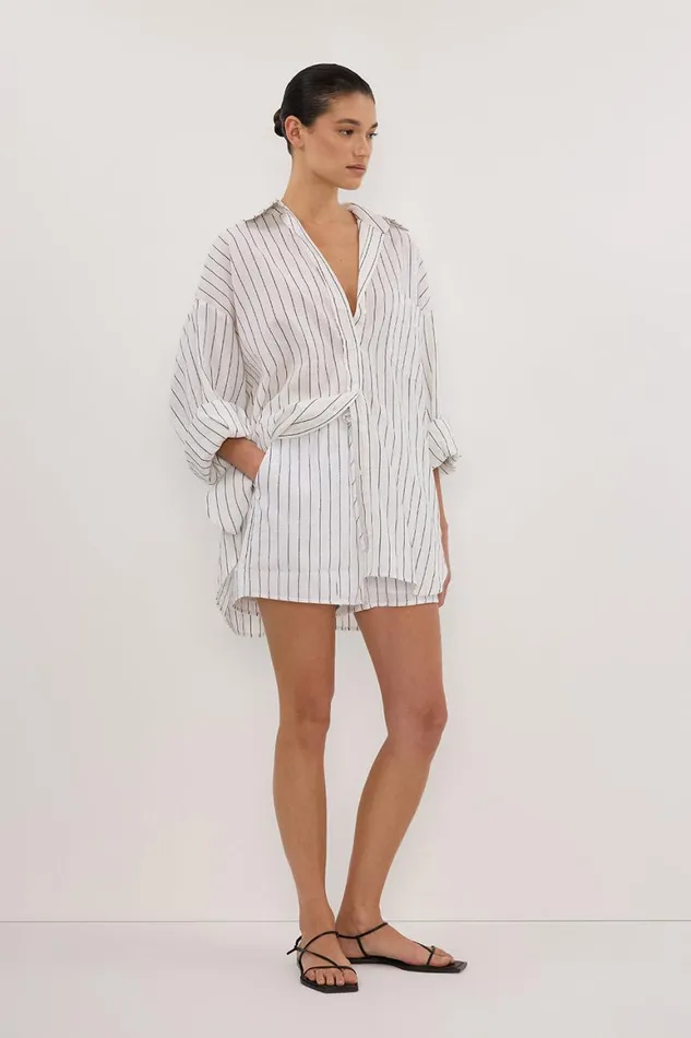 DISSH Shirts OLLIE WHITE STRIPE SHIRT 8211 Women