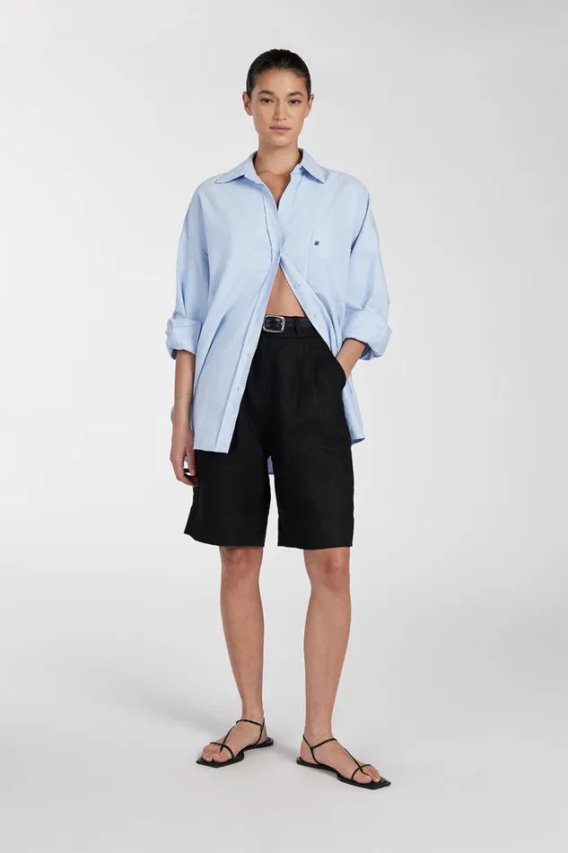 DISSH Shorts KAYLA BLACK LINEN BERMUDA SHORT 8211 Women