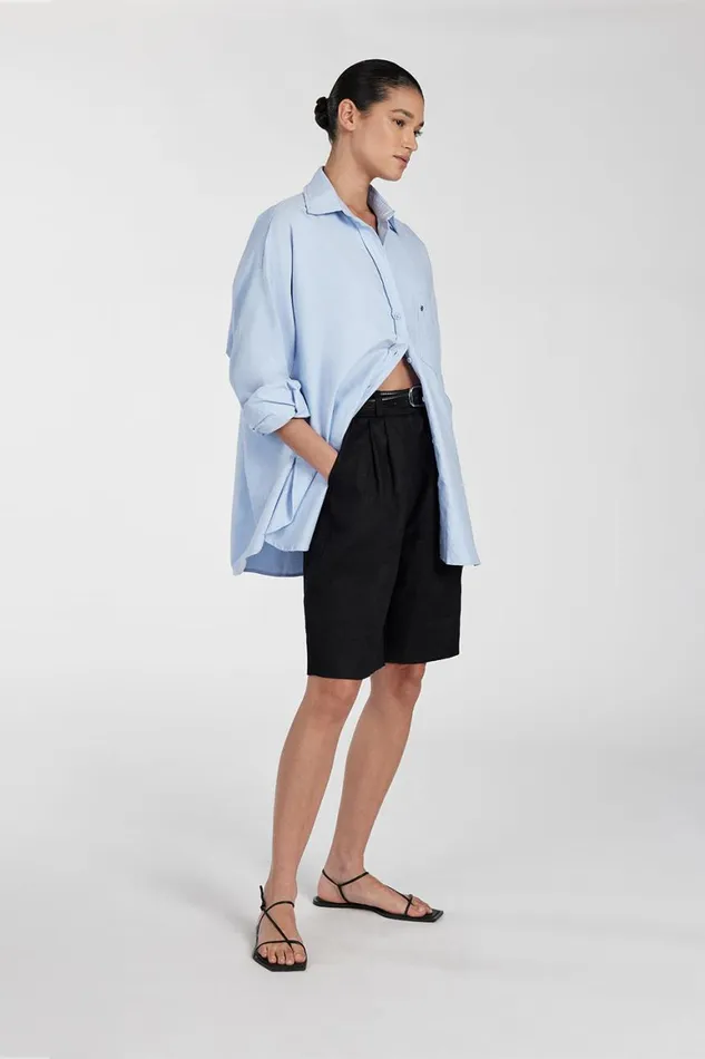 DISSH Shorts KAYLA BLACK LINEN BERMUDA SHORT 8211 Women