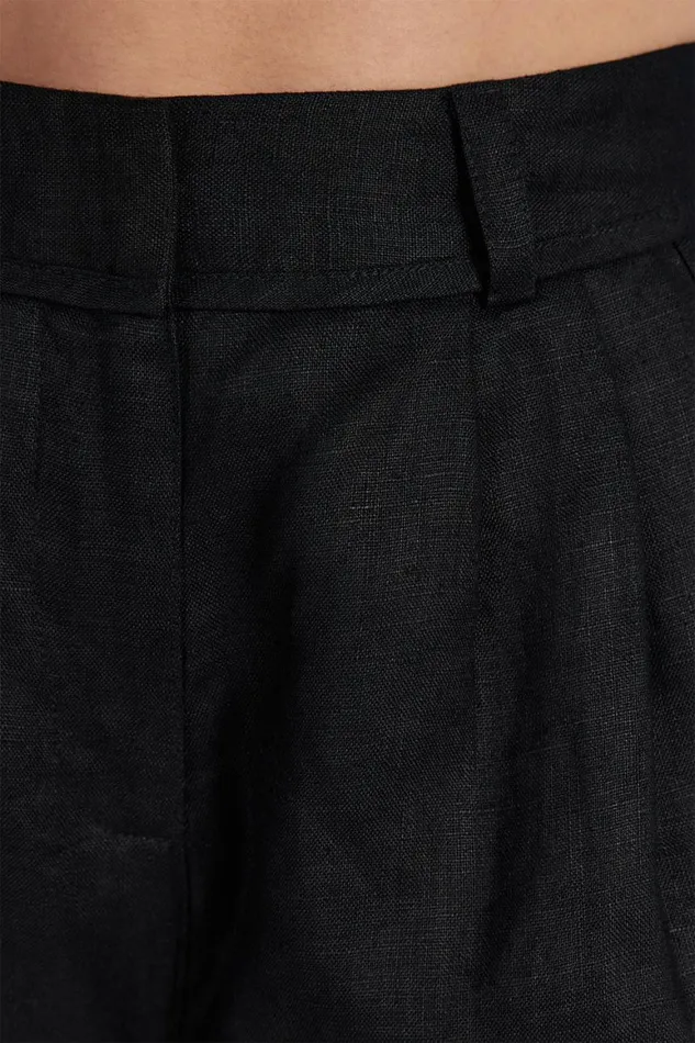 DISSH Shorts KAYLA BLACK LINEN BERMUDA SHORT 8211 Women
