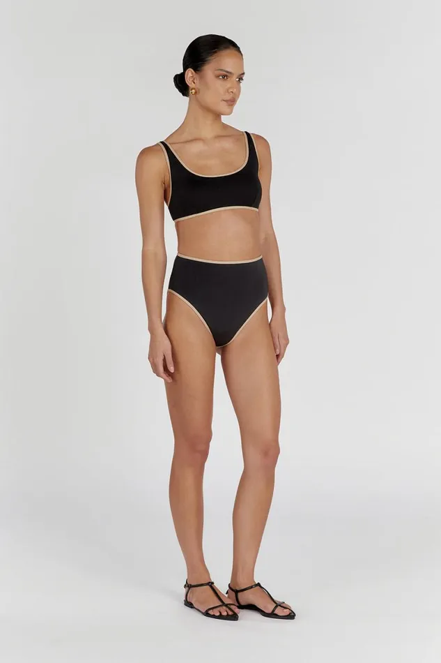 DISSH Swimsuits BAILEY BLACK CONTRAST SCOOP TOP 8211 Women