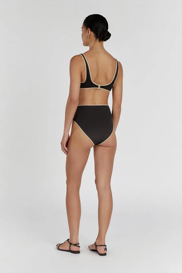DISSH Swimsuits BAILEY BLACK CONTRAST SCOOP TOP 8211 Women