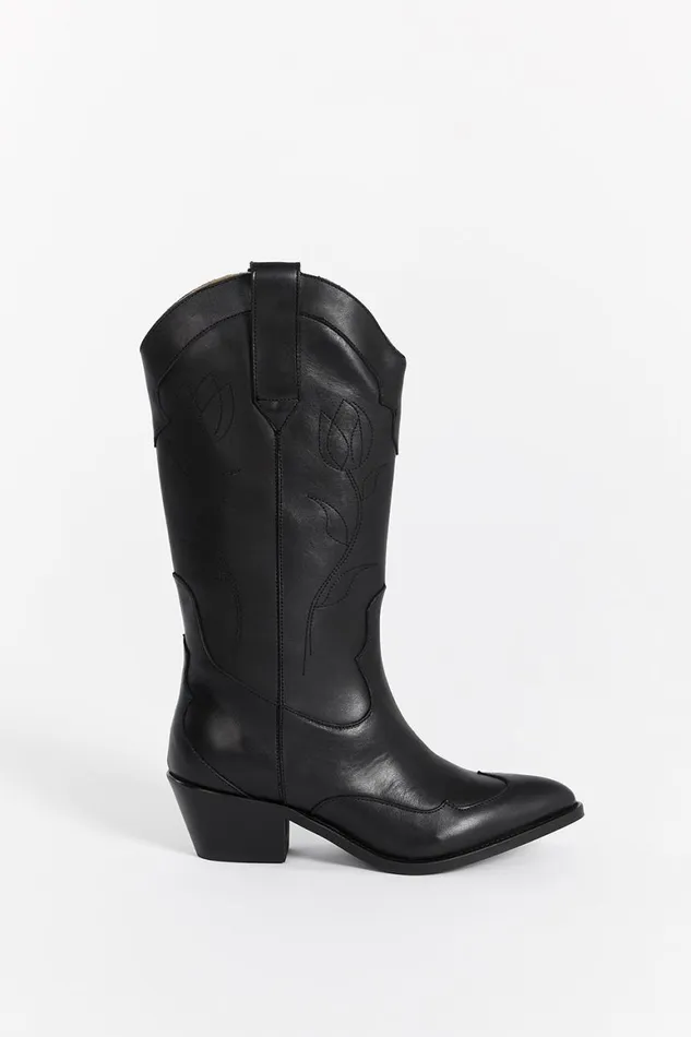 DISSH The Gift Shop ALOHAS LIBERTY BLACK LEATHER BOOTS 8211 Women