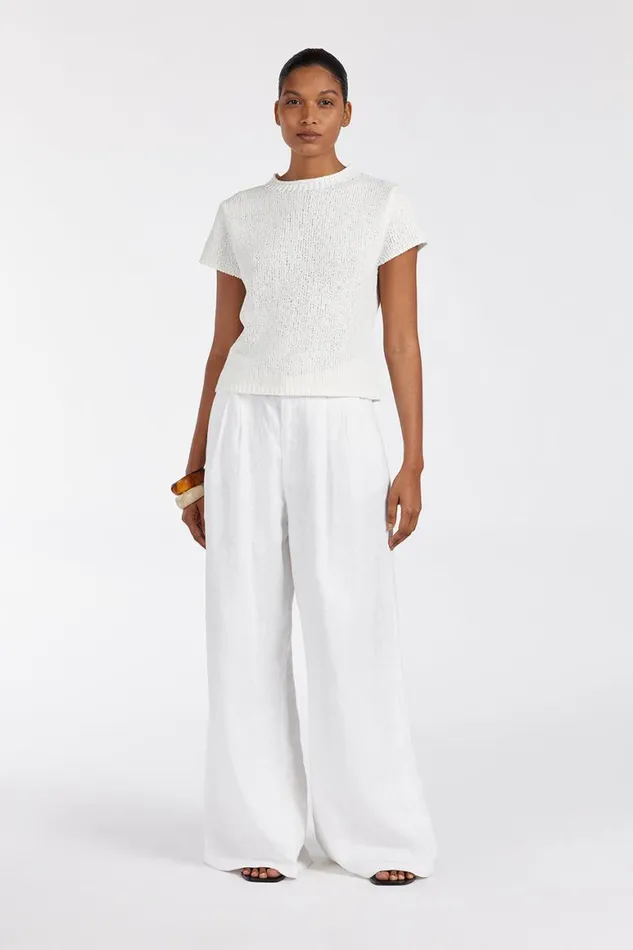 DISSH White Tops LEO OFF WHITE KNIT TOP 8211 Women