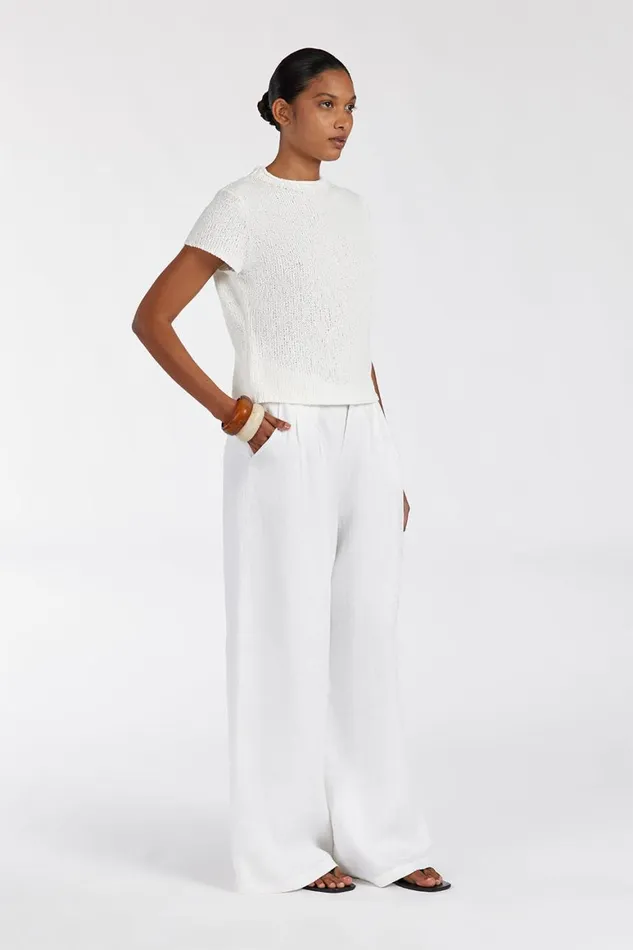 DISSH White Tops LEO OFF WHITE KNIT TOP 8211 Women