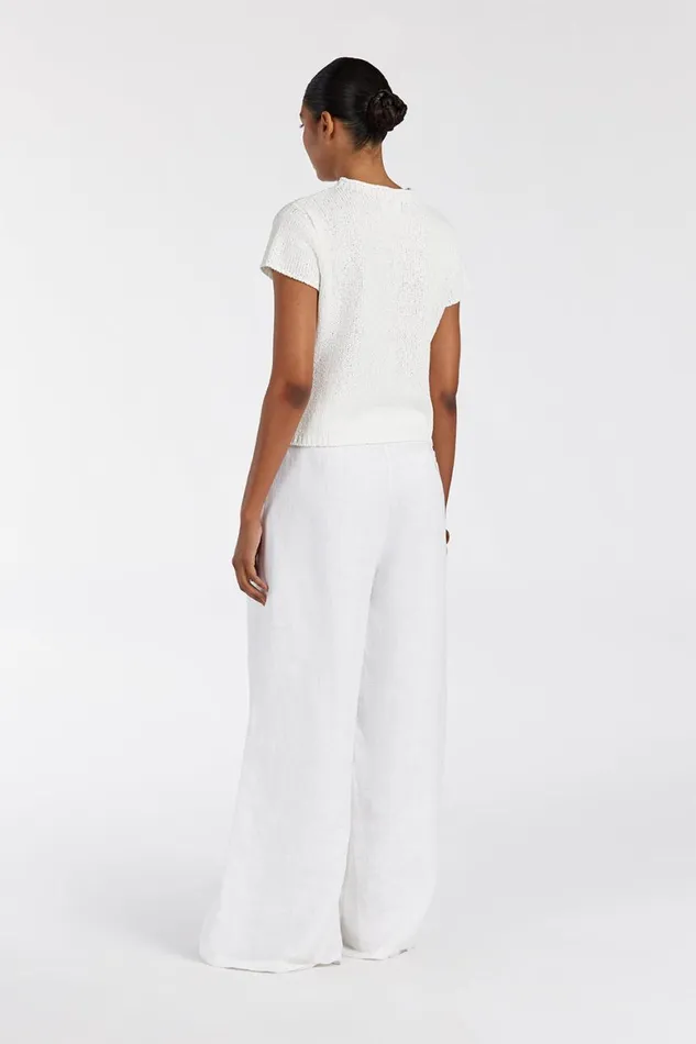 DISSH White Tops LEO OFF WHITE KNIT TOP 8211 Women
