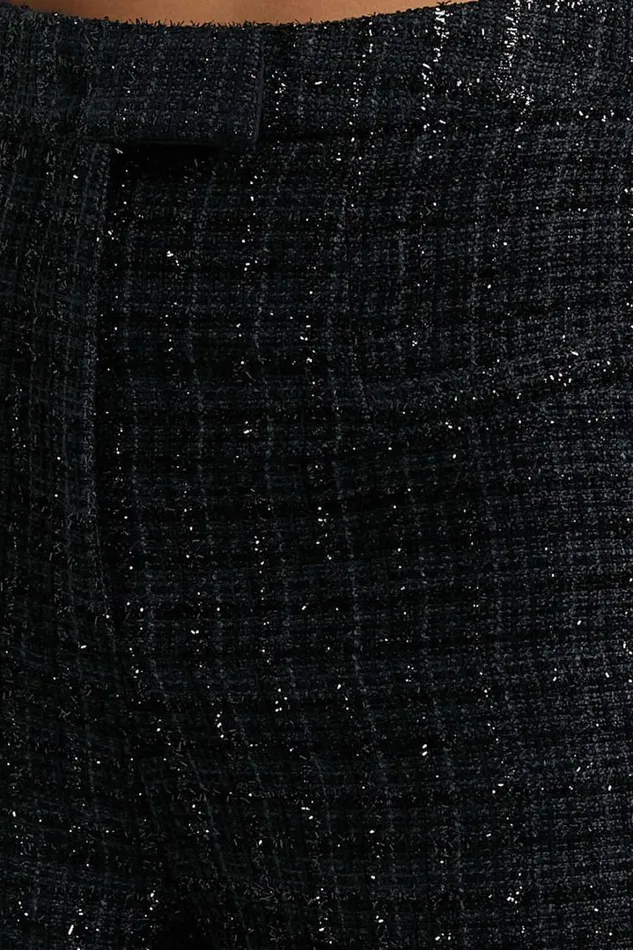 Dominik Pants 8211 Tweed Tailored High Waisted Wide Leg In Black Women Showpo Pants