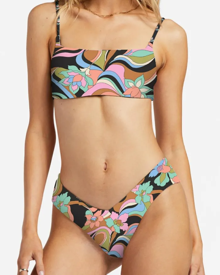 Dont Trip Fiji Reversible Skimpy Bikini Bottoms Black Pebble Women Billabong Bikinis