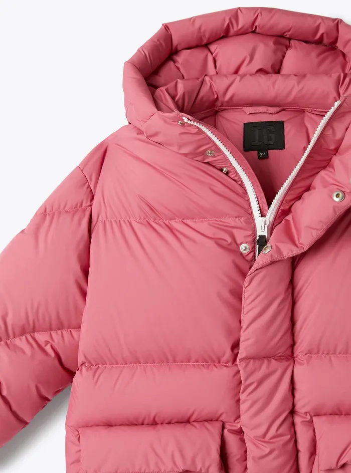 Downjackets Girl 216Boy 216 Il Gufo Long Hooded Down Jacket