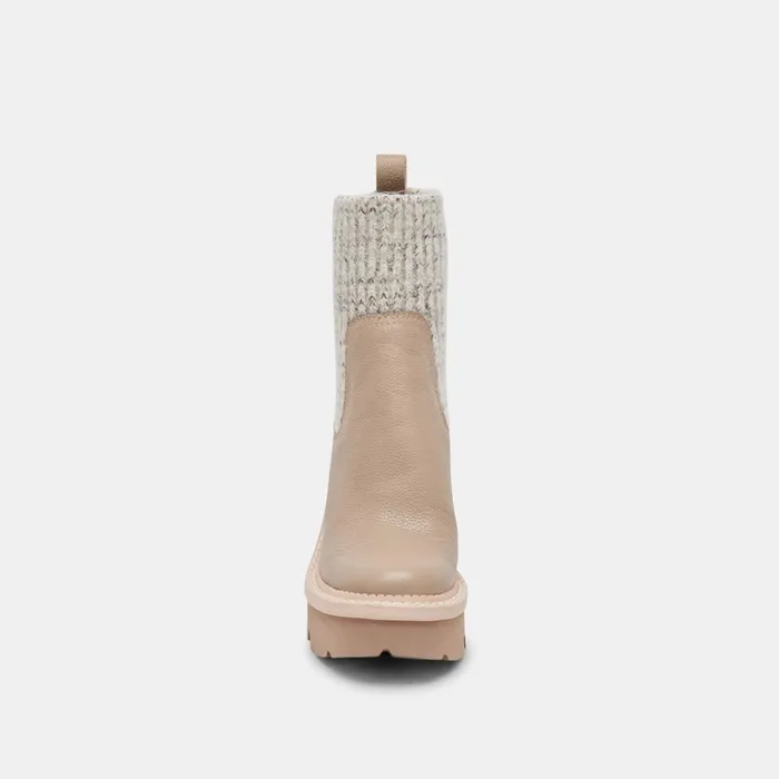 Drago Boots Taupe Leather Women Dolce Vita Boots and Booties