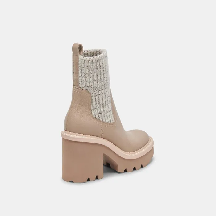 Drago Boots Taupe Leather Women Dolce Vita Boots and Booties