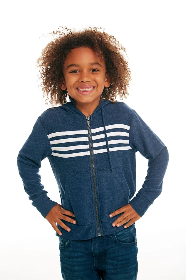 Dresses and Skirts Chaser Brand Boys Cozy Knit Long Sleeve Zip Up Hoodie with Strappings Dresses and Skirts Chaser Brand Boys Cozy Knit Long Sleeve Zip Up Hoodie with Strappings