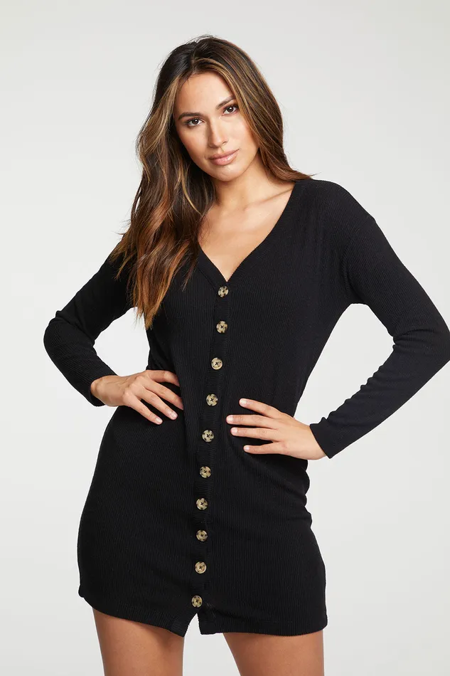Dresses Chaser Brand Womens rPET Love Rib Button Down Cardigan Dress