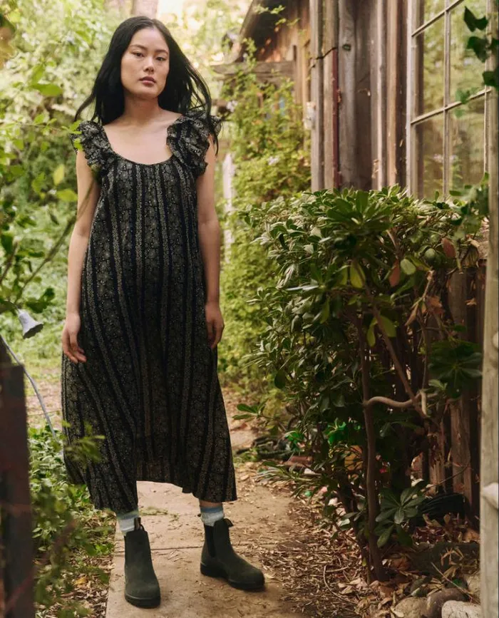 Dresses Women039s The Great The Cascade Dress Black And Cream Token Floral