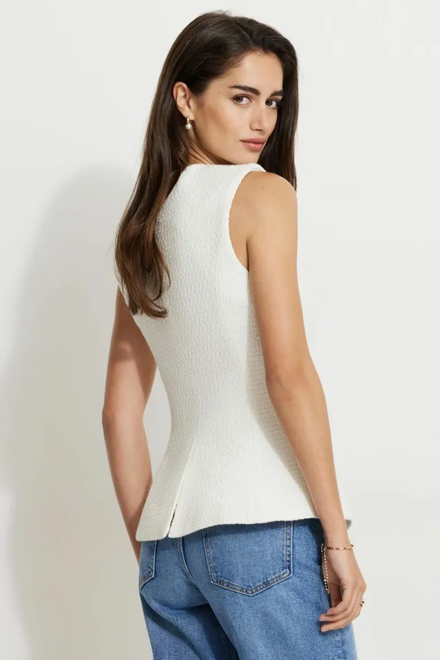 Dynamite Blazers and Vests Women Emery Flyaway Vest White