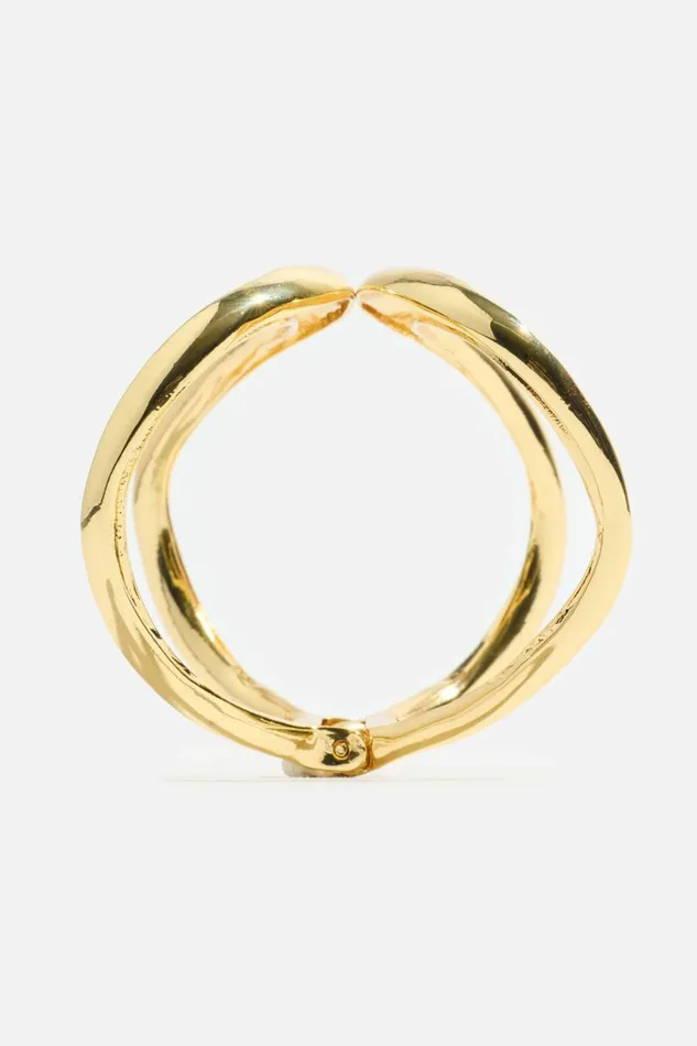 Dynamite Bracelets Women Double Curved Cuff Bracelet YELLOW