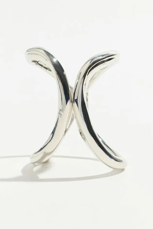 Dynamite Bracelets Women Open Curve Cuff Bracelet GREY
