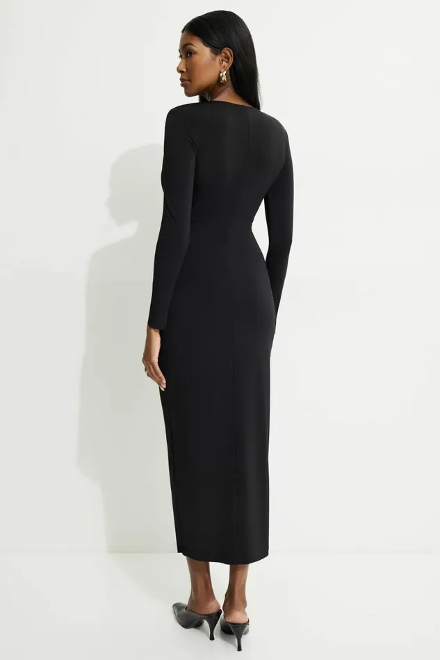 Dynamite Dresses and Jumpsuits Women Deep V Maxi Dress Black