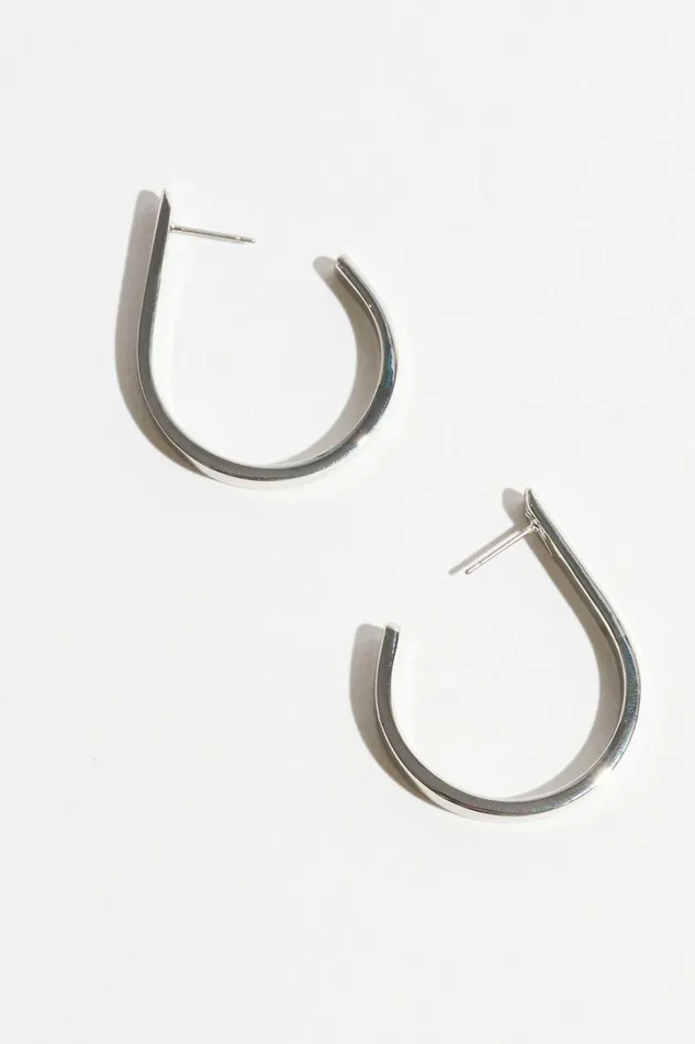 Dynamite Earrings Women Open Loop Hoop Earrings Gray
